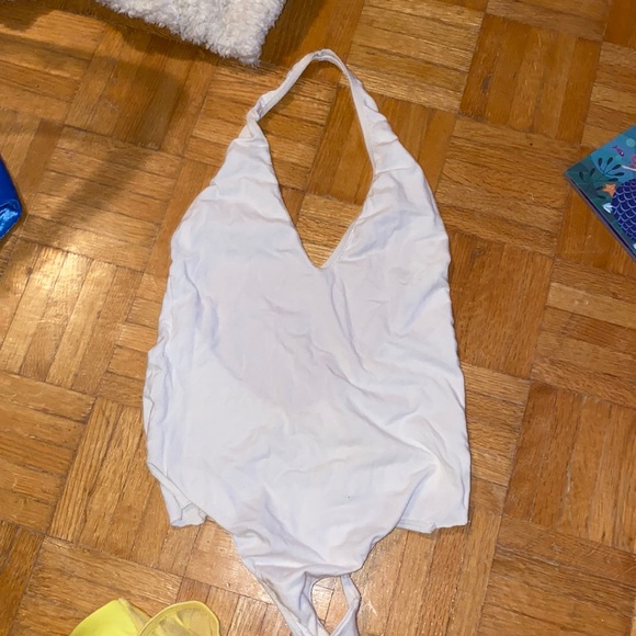 White halter neck bodysuit American apparel - Picture 1 of 2